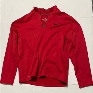 Nike Red Half-Zip Athletic Pullover